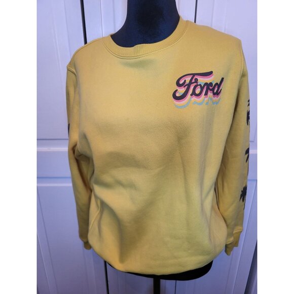 Ford Meet Me in Miami Mustang Sweatshirt XS Retro Streetwear Neon 80s Classic - Picture 1 of 8